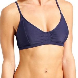 ATHLETA Smocked Dress Blue Bikini Top